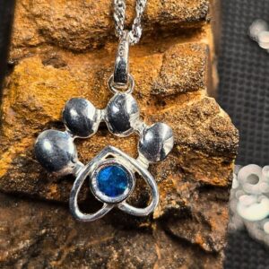 The Dog Paw Lightning Ridge Doublet Opal 0.06 G 925 Silver Necklace