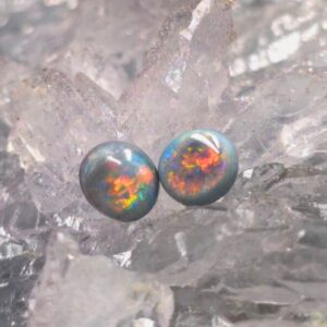 "Astraea and Chandra" Lightning Ridge Dark Opal Pair 0.85ct
