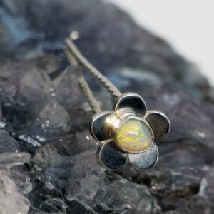 Lavionne Lightning Ridge White Opal 1.00ct S925 Silver Handmade Hair Pin