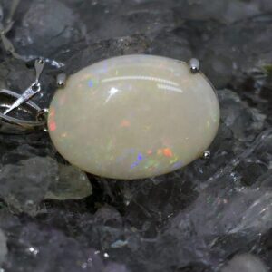 Ori Lunli Andamooka White Opal 9.00ct S925 Silver Necklace