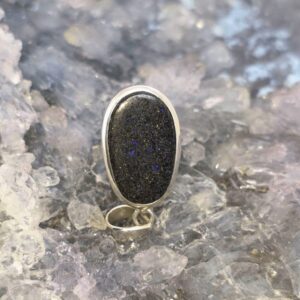 Noareth Treated Andamooka Matrix Opal 20.00ct S925 Silver Custom-made Pendant