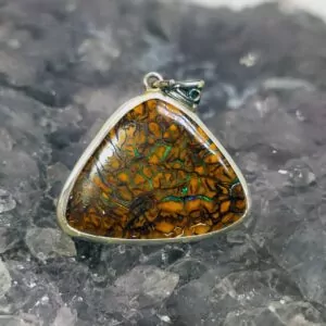 Elamarundra Queensland Boulder Opal 24.00ct S925 Silver Custom-made Pendant