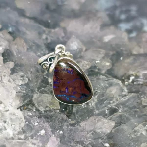 Avenar Queensland Boulder Opal 15.00ct S925 Silver Custom-made Pendant