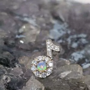 Oradea Lightning Ridge Crystal Opal 0.25 ct S925 Silver Pendant with CZ