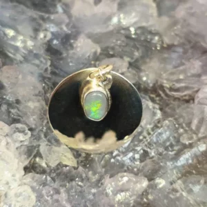 Tula Lightning Ridge Dark Opal 1.00ct S925 Silver Custom-made Pet Tag Pendant