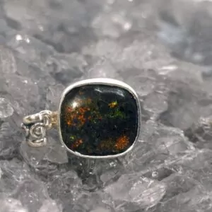 Caelithra Andamooka Treated Matrix Opal 14.00 ct S925 Silver Handmade Pendant