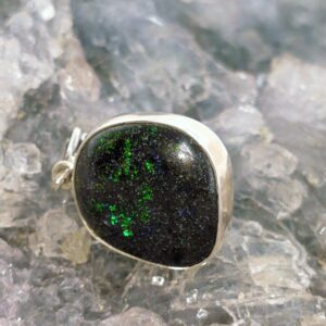 "Caerithra" Jundah Treated Matrix Opal 23.00 ct S925 Silver Handmade Pendant