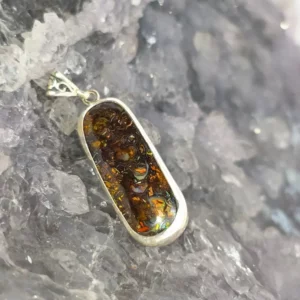 Ruviron Queensland Boulder Opal 20.00ct S925 Silver Custom-made Pendant