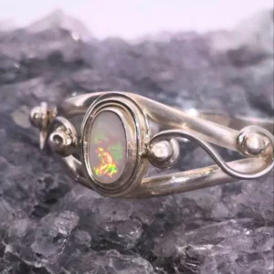 Auralynne Coober Pedy Doublet Opal 4.00ct S925 Silver Custom-made Bangle