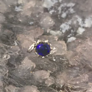 Lun Ocea Lightning Ridge Natural Black Opal 1.20ct S925 Silver Pendant