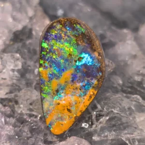 Saphara Auri 27.30ct Queensland Natural Boulder Opal – Freeform Opal Gemstone with multicolour fire